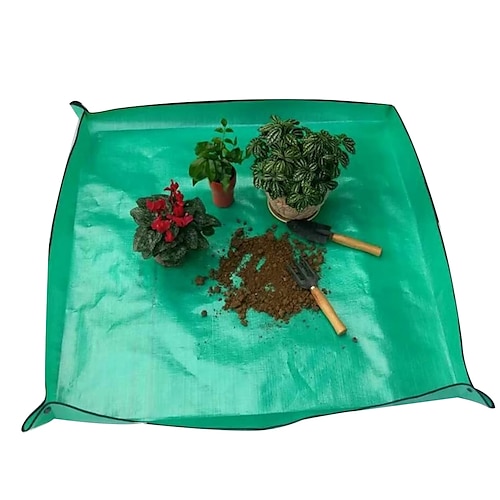 

2pcs Planting Mat Gardening Potting Mat Gardening Pad Waterproof Reusable Flower Gardening Mats Transplanting Foldable Pad