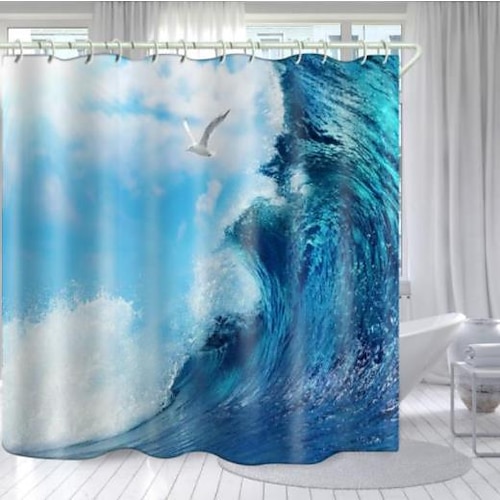 Elephant Shower Curtain With Hooks Suitable For Separate Wet And Dry Zone Divide Bathroom Shower Curtain Waterproof Oil-proof Shower Curtains with Hooks 3D Printed Waterproof Bathub Curtain 70in, lightinthebox  - buy with discount