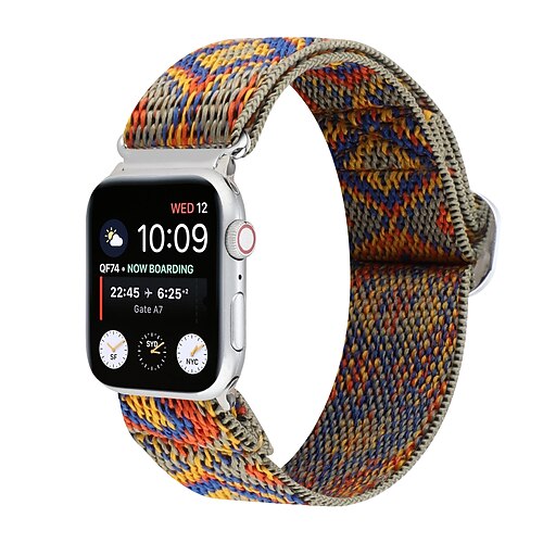 

1 pcs Smart Watch Band for Apple iWatch Series 8 7 6 5 4 3 2 1 SE 38/40/41mm 42/44/45mm Nylon Smartwatch Strap Adjustable Length Soft Breathable Sport Band Printed Bracelet Replacement Wristband