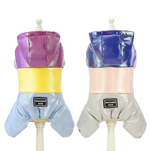 

Dog Cat Coat Dog clothes Color Block Adorable Cute Dailywear Casual / Daily Winter Dog Clothes Puppy Clothes Dog Outfits Warm Yellow Pink Costume for Girl and Boy Dog Polyester S M L XL XXL