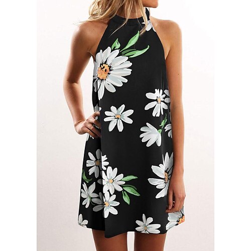 

Women's Midi Dress sunflower Sun flower chrysanthemum Sleeveless Floral Spring Summer Boom Sale Dress S M L XL 2XL
