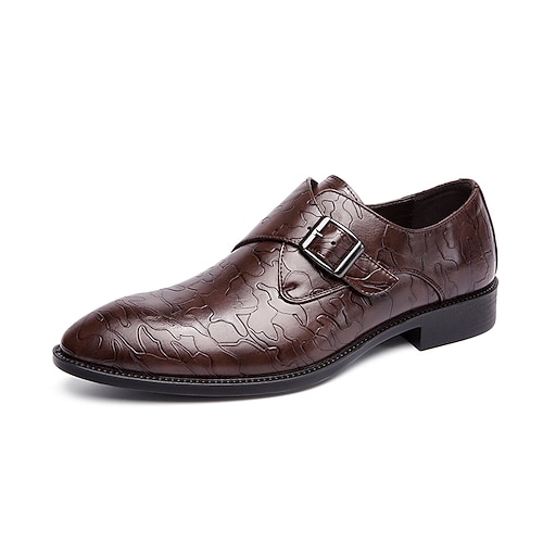 

Homme Mocassins et ChaussonsD6148 Chaussures de moine Casual Classique du quotidien Bureau et carrière Polyuréthane Noir Marron Printemps Eté