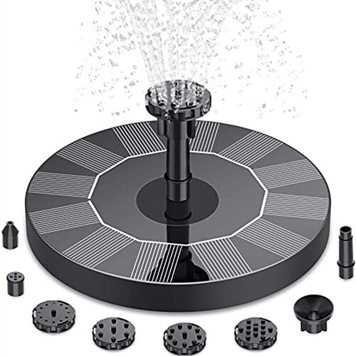 

Solar Fountain Pump Circle Solar Water Features for the Garden Storage 1600mah Battery Floating Garden Water Fountain Decoration Pool Pond Solar Panel Powered Water Pump Garden Decoration