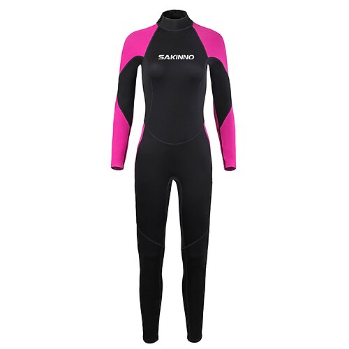 

Women's Full Wetsuit 2mm Nylon SCR Neoprene Diving Suit Thermal Warm Quick Dry High Elasticity Long Sleeve Back Zip - Swimming Diving Surfing Patchwork Autumn / Fall Winter Spring / Summer