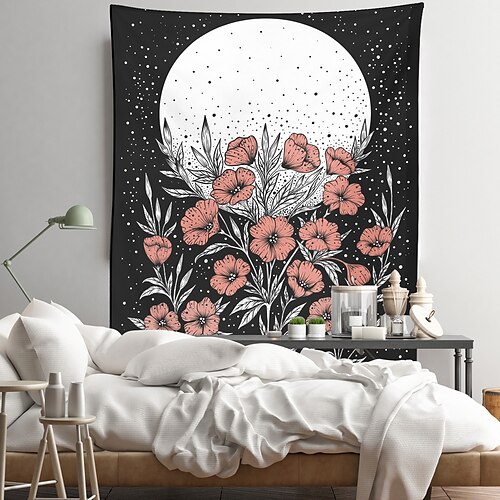 

Floral Wall Tapestry Art Decor Blanket Curtain Hanging Home Bedroom Living Room Decoration Polyester