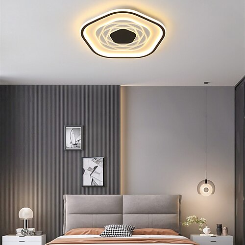 

LED Ceiling Light Black Gold Floral Design 40/50/60 cm Flush Mount Lights Aluminum Artistic Style Formal Style Modern Style Painted Finishes Artistic 220-240V 110-120V