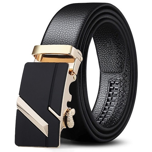 

Men's Belt PU Leather Designer Belts Office / Career Daily Wear Solid Color Black