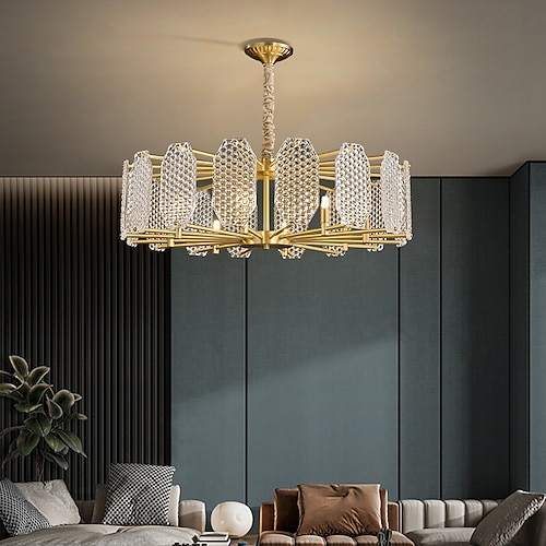 

LED Pendant Light Chandelier Gold 65cm 80cm Sputnik Design Copper Modern Style Empire Brass Modern Nordic Style 6 8 Heads 220-240V 110-120V