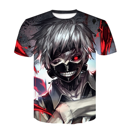 

Inspired by Tokyo Ghoul Cosplay Cartoon Manga Back To School 3D Harajuku Graphic Kawaii T-shirt For Men's Women's Adults' 3D Print 100% Polyester