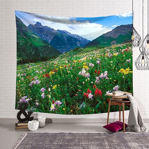 

Landscape Large Wall Tapestry Art Decor Blanket Curtain Hanging Home Bedroom Living Room Decoration Polyester Floral