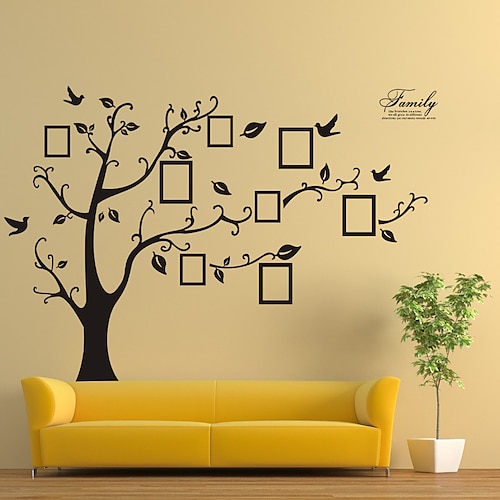 

black removable memory tree photo tree foreign trade wall sticker paper factory wholesale 180250CM