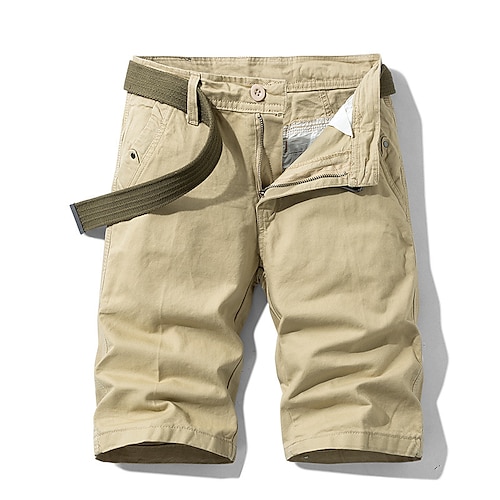 

Herren Cargo Shorts Kurze Hosen Shorts Kurze Hosen Kurze Hose für Wanderer Multi Pocket Glatt Komfort Atmungsaktiv Knielänge Casual Täglich Strassenmode 100% Baumwolle Sport Modisch Schwarz Blau