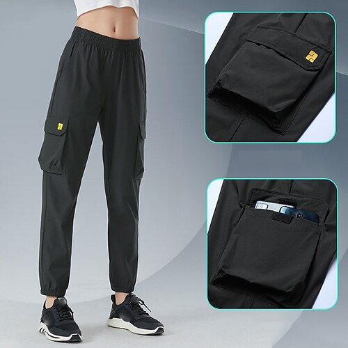 

Women's Hiking Pants Trousers Solid Color Summer Outdoor Regular Fit Ripstop Quick Dry Multi Pockets Breathable Nylon Spandex Multiple Pockets Pants / Trousers Bottoms Dark Grey Army Green Light Grey