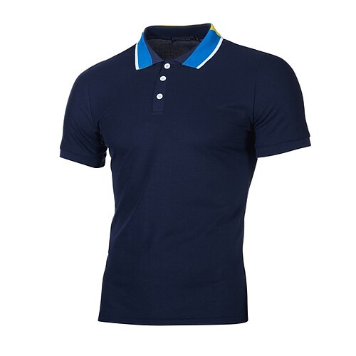 

Men's T shirt Hiking Tee shirt Golf Shirt Short Sleeve Tee Tshirt Top Outdoor Quick Dry Lightweight Breathable Sweat wicking Autumn / Fall Spring Summer Navy White Black Fishing Climbing Camping