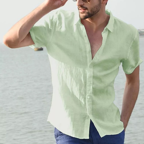 

Men's Shirts summer casual dress shirt short sleeve shirts tops blouse tee