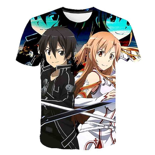 

Inspired by Anime Character Cartoon Manga Back To School 3D Harajuku Graphic Kawaii T shirt For Men's Women's Adults' 3D Print 100% Polyester