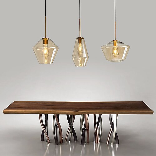 

LED Pendant Light Glass Kitchen Island Light Single Design Copper Brass LED Nordic Style 110-240 V