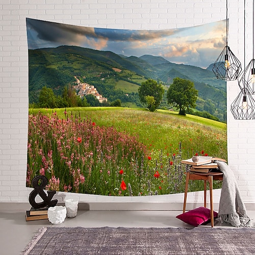 

Landscape Wall Tapestry Art Decor Blanket Curtain Hanging Home Bedroom Living Room Decoration Polyester