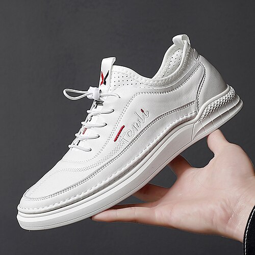 

Men's Sneakers Skate Shoes Classic Daily Walking Shoes PU Breathable White Summer