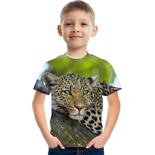 

Kids Boys T shirt Graphic 3D Print Short Sleeve Active 3-12 Years Black