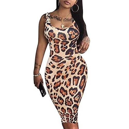 

Mujer Vestido tubo Rosa Fucsia Color Camello Sin Mangas Mariposa Estampado Primavera Verano Cuello Barco 1920s Fiesta Vestido de venta de auge S M L XL XXL