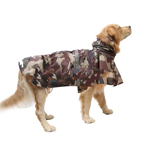 

Dog Rain Coat Dog Costume Camo / Camouflage Leisure Adorable Dailywear Casual / Daily Dog Clothes Puppy Clothes Dog Outfits Waterproof Brown Gray Costume for Girl and Boy Dog Nylon M L XL XXL