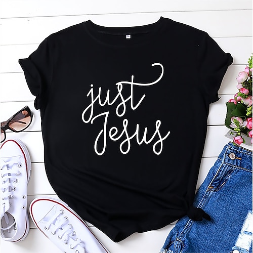 

women jesus graphic t shirts lady clothes black xx-large