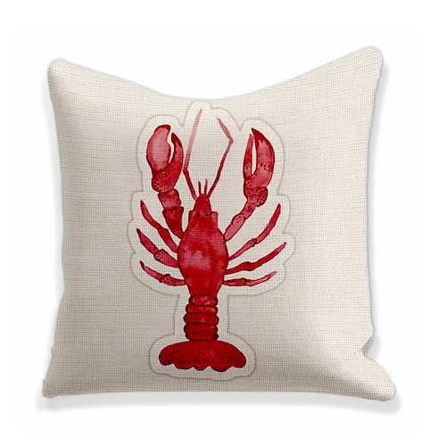 

Langoustine Lobster Double Side Cushion Cover 1PC Soft Decorative Square Throw Pillow Cover Cushion Case Pillowcase for Bedroom Livingroom Superior Quality Machine Washable Outdoor Cushion for Sofa Couch Bed Chair