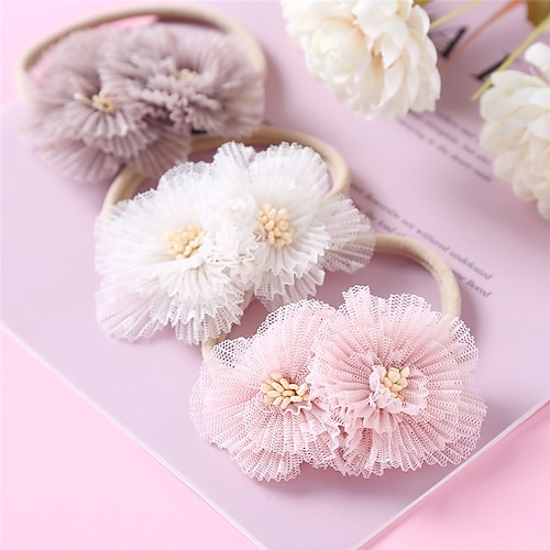 

3 Pieces Baby Girls' Active / Sweet Casual / Daily Floral / Solid Colored Shiny Metallic / Floral Style Nylon / Polyester Hair Accessories Colorful Kid onesize