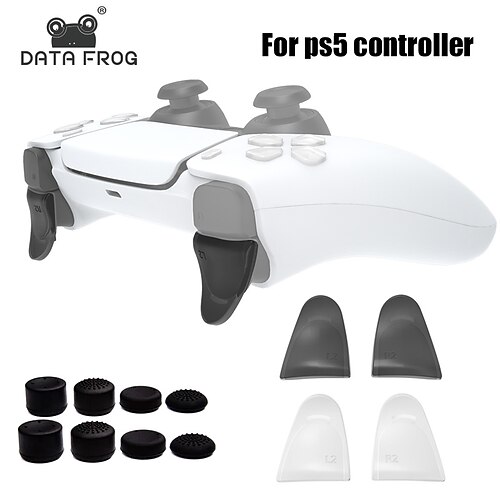 

DATA FROG L2 R2 Buttons Trigger Extensions Thumb Stick For PS5 Gamepad Controller Anti-Slip Thumb Grips Cap For PS5 Accessories