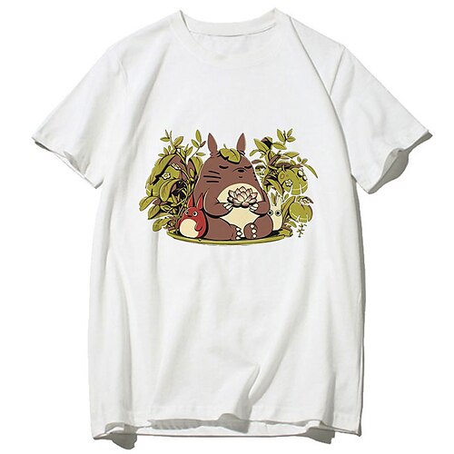 

Inspired by Totoro Cosplay Cartoon Manga Back To School Print Harajuku Graphic Kawaii T-shirt For Men's Women's Adults' Hot Stamping Polyester / Cotton Blend