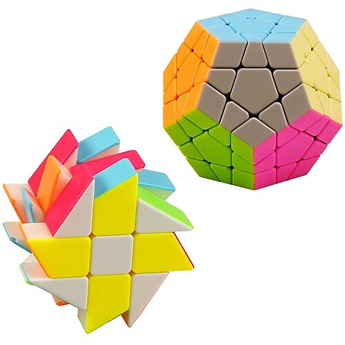 

Speed Cube Set 2 pcs Magic Cube IQ Cube z-cube 333 Magic Cube Puzzle Cube Professional Level Adults' Toy Gift