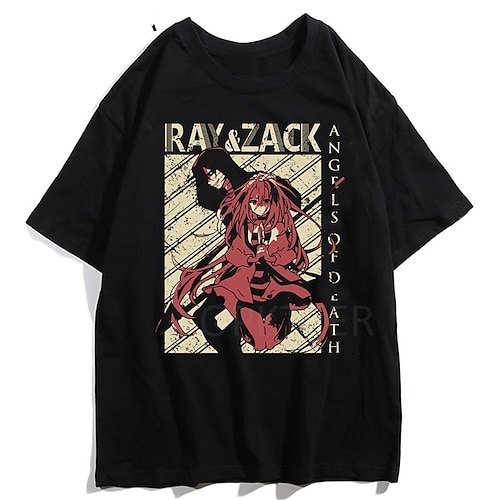 

Inspired by Angels of Death Cosplay Cartoon Manga Back To School Print Harajuku Graphic Kawaii T-shirt For Men's Women's Adults' Hot Stamping Polyester / Cotton Blend