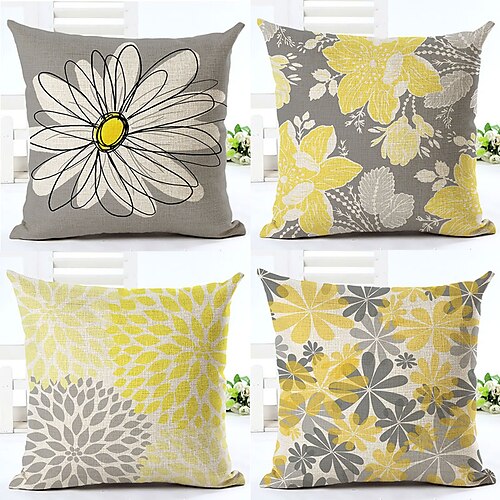 

Floral Double Side Cushion Cover 1PC Soft Decorative Square Throw Pillow Cover Cushion Case Pillowcase for Bedroom Livingroom Superior Quality Machine Washable Outdoor Cushion for Sofa Couch Bed Chair Garden Theme