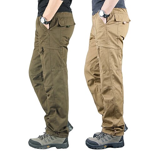 

Men's Work Pants Hiking Cargo Pants Hiking Pants Trousers Military Solid Color Summer Outdoor Regular Fit Ripstop Quick Dry Multi Pockets Breathable Cotton Pants / Trousers Bottoms Yellow Grey Khaki