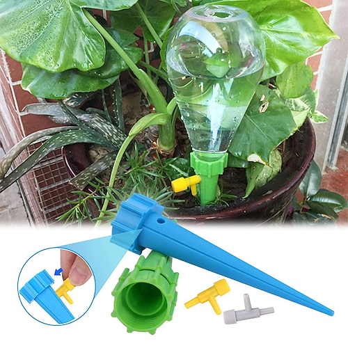 

18 PCS Plant Automatic Watering Tip Holiday Automatic Plant Watering Drip Irrigation Slow Release Equipment Potted Plant Watering Tool With Slow Release Switch Control Valve to Care for Your Plants An