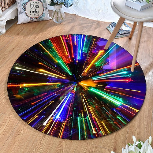 

3D Vortex Round Rugs Door Mat Foot Carpet for Living Room Indoor Outdoor Bathroom, Non-Slip Washable