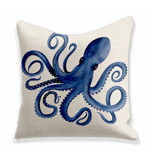 

Octopus Double Side Cushion Cover 1PC Soft Decorative Square Throw Pillow Cover Cushion Case Pillowcase for Bedroom Livingroom Superior Quality Machine Washable Outdoor Cushion for Sofa Couch Bed Chair