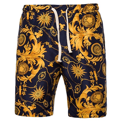 

Men's Casual Chinos Shorts Print Knee Length Pants Casual Beach Inelastic Graphic Patterned Geometric Quick Dry Outdoor Mid Waist 8 M L XL XXL 3XL