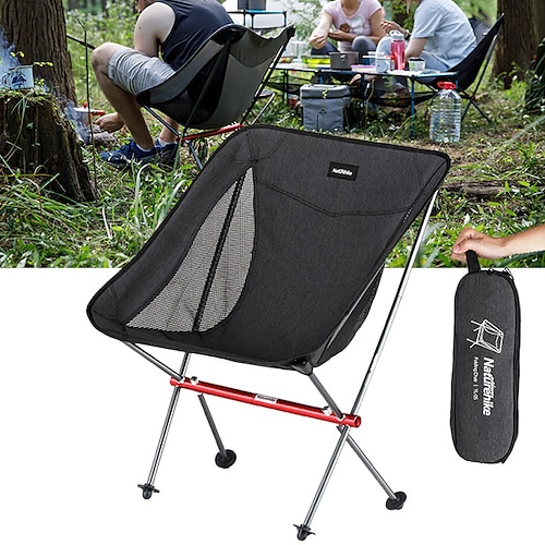 

Folding Chair Beach Chair Camping Chair Fishing Chair Portable Ultra Light (UL) Multifunctional Foldable Aluminum Alloy for 1 person Fishing Beach Traveling Black Grey Breathable Comfortable