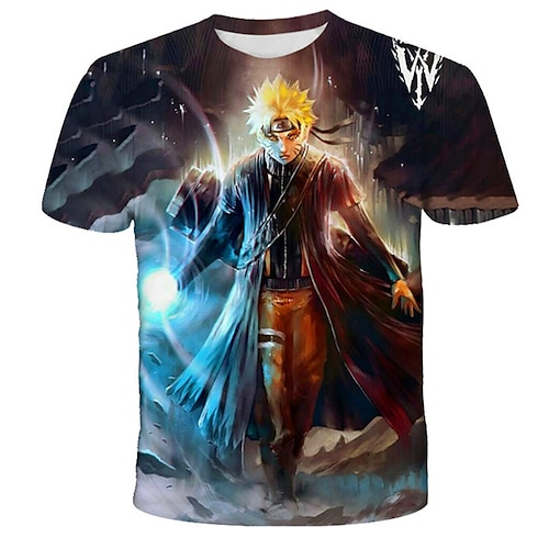 

Naruto Anime Dessin Animé Manga 3D Harajuku Art graphique Kawaii Tee-shirt T-shirt Pour Homme Femme Adulte Impression 3D 100 % Polyester