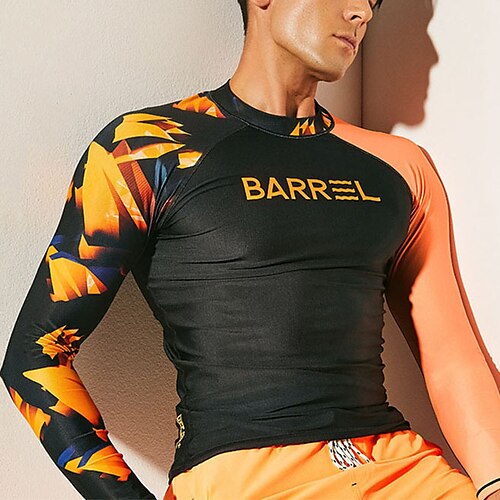 

Men's Rashguard Swimsuit UV Sun Protection UPF50 Breathable Swimwear Bathing Suit 2 Piece Swimming Surfing Water Sports Patchwork Summer / Stretchy / Quick Dry / Quick Dry