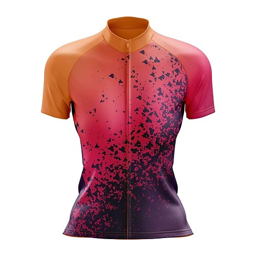 

21Grams Women's Cycling Jersey Short Sleeve Bike Top with 3 Rear Pockets Mountain Bike MTB Road Bike Cycling Fast Dry Breathable Soft Back Pocket Purple Graphic Polyester Spandex Sports Clothing