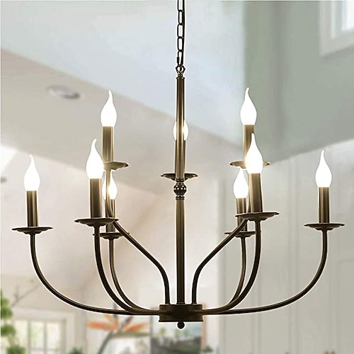 

LED Pendant Light Chandelier Vintage 75cm Candle Style Metal Vintage Style Classic Basic Painted Finishes Traditional Classic Country 220-240V 110-120V