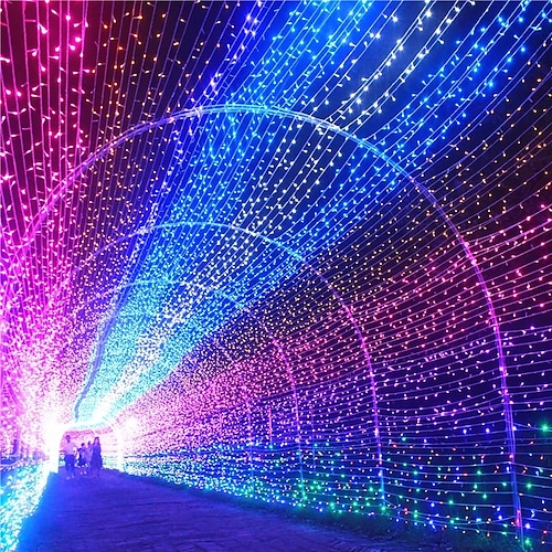  luci stringa led 100m 800leds luci stringa led impermeabili esterne luci natalizie luci natalizie illuminazione natalizia festa nuziale albero di natale luci decorazione giardino spina eu uk