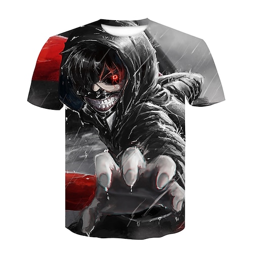 

Inspired by Tokyo Ghoul Cosplay Cartoon Manga Back To School 3D Harajuku Graphic Kawaii T-shirt For Men's Women's Adults' 3D Print 100% Polyester