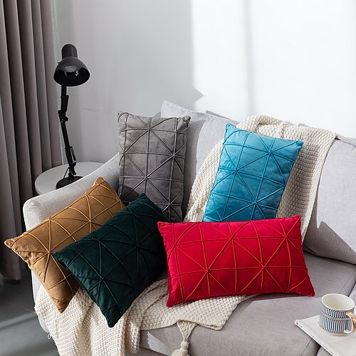 

Holland Velvet Cushion Cover 1PC Soft Decorative Square Lumbar Throw Pillow Cover Cushion Case Pillowcase for Sofa Bedroom Livingroom Outdoor Superior Quality Machine Washable Outdoor Cushion for Sofa Couch Bed Chair