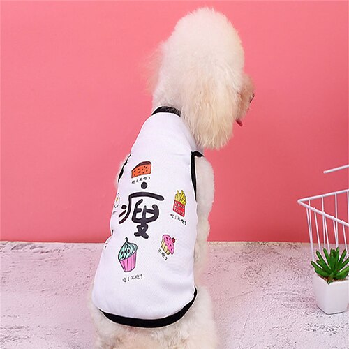 

Dog Vest Dog Costume Text / Number Leisure Adorable Dailywear Casual / Daily Dog Clothes Puppy Clothes Dog Outfits Breathable White Costume for Girl and Boy Dog Polyester XS S M L XL XXL