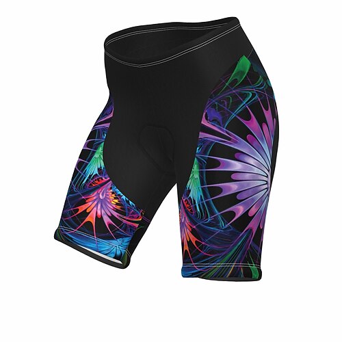 

21Grams Women's Bike Shorts Cycling Shorts Bike Shorts Pants Mountain Bike MTB Road Bike Cycling Sports Graphic 3D Pad Fast Dry Breathable Quick Dry Purple Polyester Spandex Clothing Apparel Bike Wear