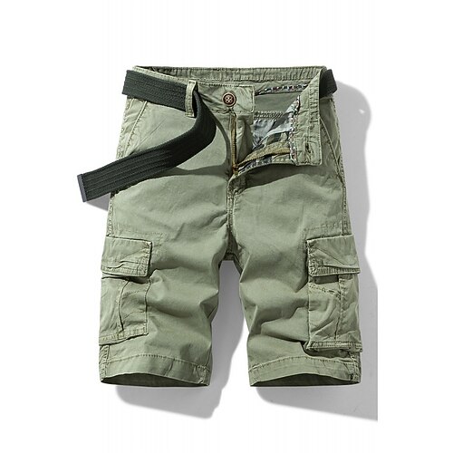 

Men's Hiking Shorts Hiking Cargo Shorts Military Summer Outdoor 10 Ripstop Quick Dry Multi Pockets Breathable Cotton Knee Length Shorts Bottoms Army Green Dark Gray Black Light Green Hunting Fishing